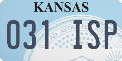 KS license plate 031ISP
