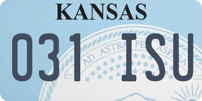 KS license plate 031ISU