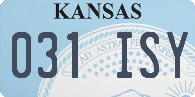 KS license plate 031ISY