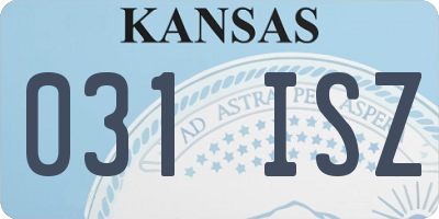 KS license plate 031ISZ