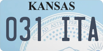 KS license plate 031ITA