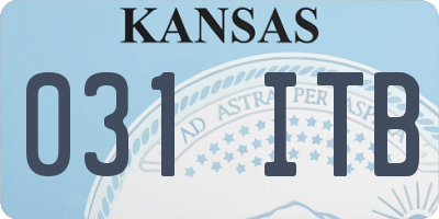 KS license plate 031ITB
