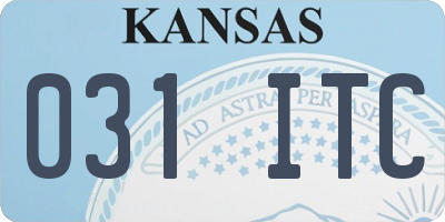 KS license plate 031ITC