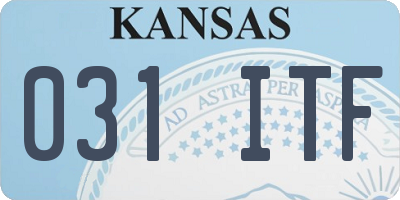 KS license plate 031ITF