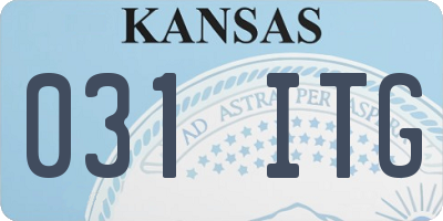 KS license plate 031ITG