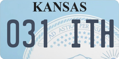 KS license plate 031ITH