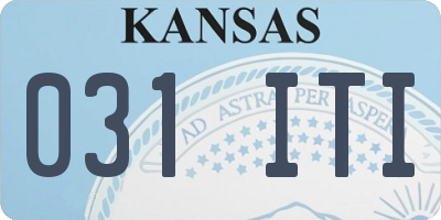 KS license plate 031ITI