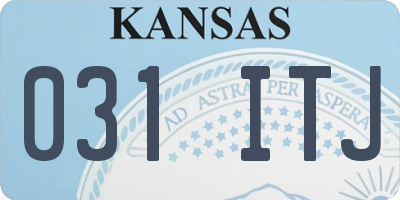 KS license plate 031ITJ