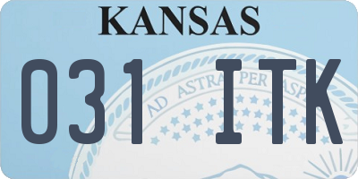 KS license plate 031ITK