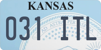 KS license plate 031ITL