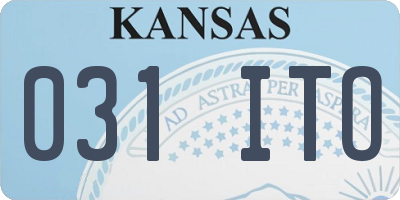 KS license plate 031ITO