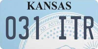 KS license plate 031ITR