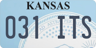KS license plate 031ITS