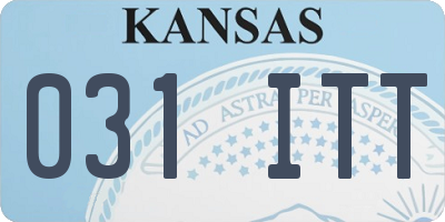 KS license plate 031ITT