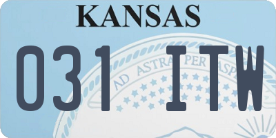 KS license plate 031ITW