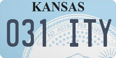 KS license plate 031ITY
