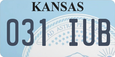KS license plate 031IUB