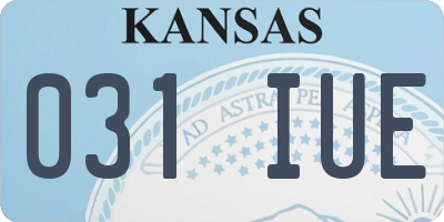 KS license plate 031IUE