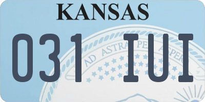 KS license plate 031IUI