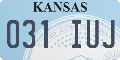 KS license plate 031IUJ