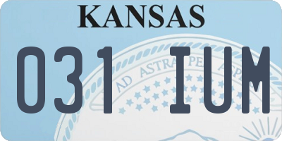 KS license plate 031IUM