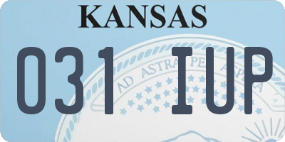 KS license plate 031IUP