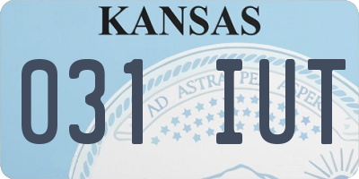 KS license plate 031IUT