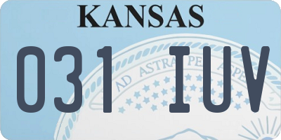 KS license plate 031IUV