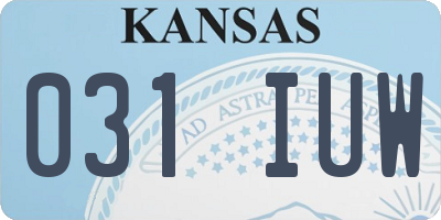 KS license plate 031IUW