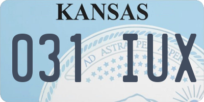 KS license plate 031IUX