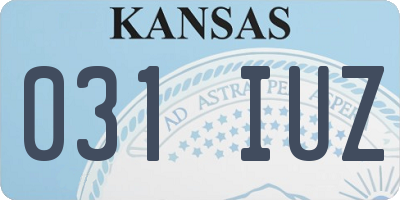KS license plate 031IUZ