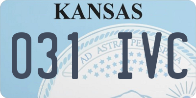 KS license plate 031IVC