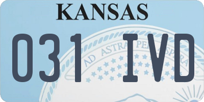 KS license plate 031IVD