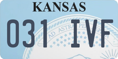 KS license plate 031IVF