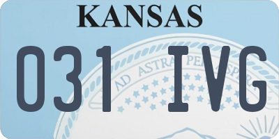 KS license plate 031IVG