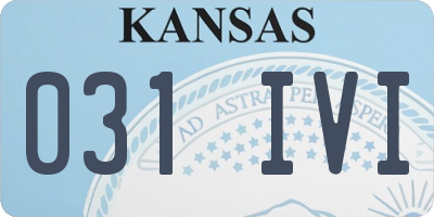 KS license plate 031IVI