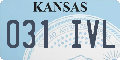 KS license plate 031IVL