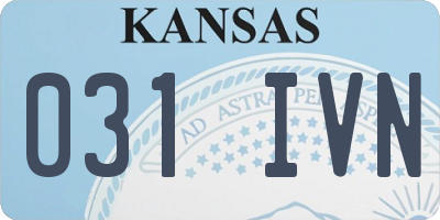 KS license plate 031IVN