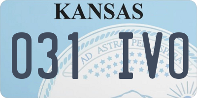 KS license plate 031IVO
