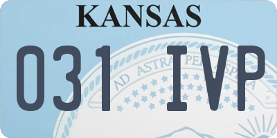 KS license plate 031IVP