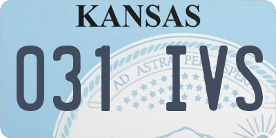 KS license plate 031IVS
