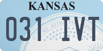 KS license plate 031IVT