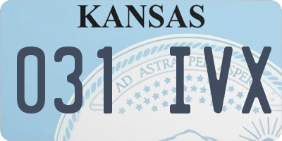 KS license plate 031IVX