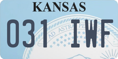 KS license plate 031IWF