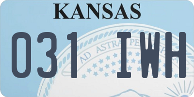 KS license plate 031IWH