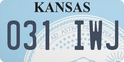 KS license plate 031IWJ