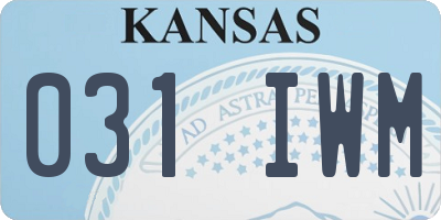 KS license plate 031IWM