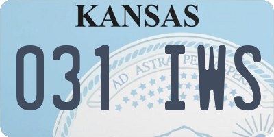 KS license plate 031IWS