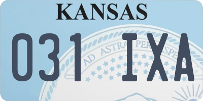 KS license plate 031IXA