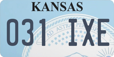 KS license plate 031IXE
